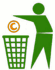 throwing a copyright sign in the bin