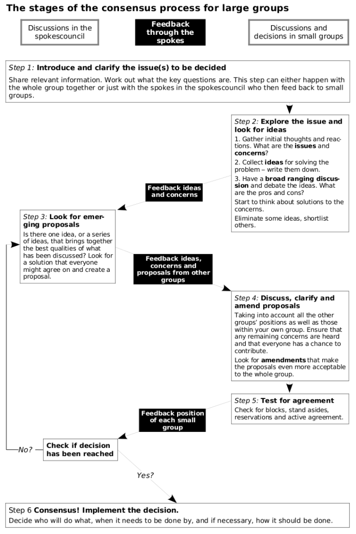 consensus flowchart for large groups